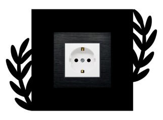 ARVDLBTKM1 - Bitki Tasarımlı Dekoratif Priz Çerçevesi Süsü - Ahşap - Tekli - 7