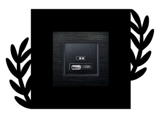 ARVDLBTKM1 - Bitki Tasarımlı Dekoratif Priz Çerçevesi Süsü - Ahşap - Tekli - 9