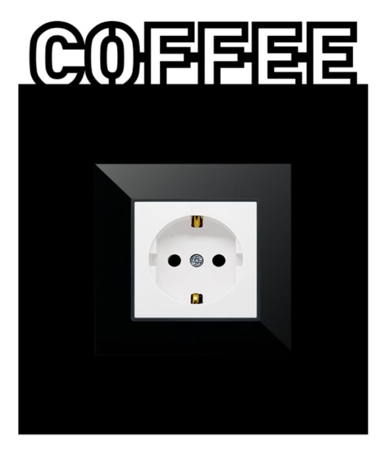 ARVDLCFFM1 - Coffee Kahve Tasarımlı Dekoratif Priz Çerçevesi Süsü - Ahşap - Tekli - 3