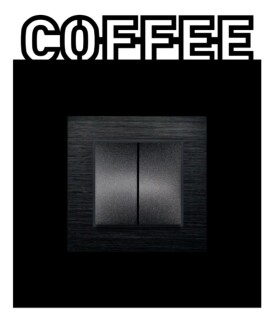 ARVDLCFFM1 - Coffee Kahve Tasarımlı Dekoratif Priz Çerçevesi Süsü - Ahşap - Tekli - 9