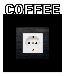 ARVDLCFFM1 - Coffee Kahve Tasarımlı Dekoratif Priz Çerçevesi Süsü - Ahşap - Tekli - 10