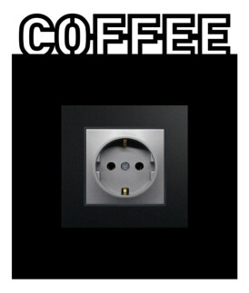 ARVDLCFFM1 - Coffee Kahve Tasarımlı Dekoratif Priz Çerçevesi Süsü - Ahşap - Tekli - 4