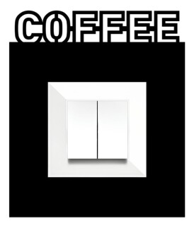 ARVDLCFFM1 - Coffee Kahve Tasarımlı Dekoratif Priz Çerçevesi Süsü - Ahşap - Tekli - 2