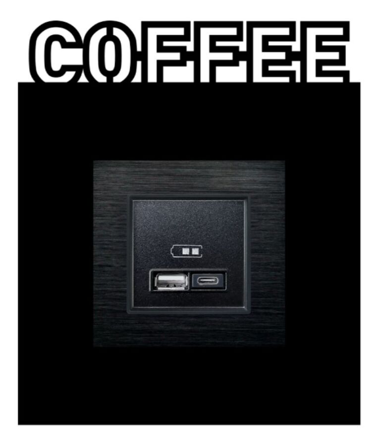 ARVDLCFFM1 - Coffee Kahve Tasarımlı Dekoratif Priz Çerçevesi Süsü - Ahşap - Tekli - 7