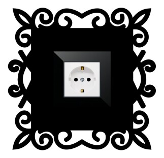 ARVDLDSNM1 - Desen Tasarımlı Dekoratif Priz Çerçevesi Süsü - Ahşap - Tekli - 3