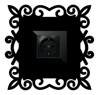 ARVDLDSNM1 - Desen Tasarımlı Dekoratif Priz Çerçevesi Süsü - Ahşap - Tekli - 4