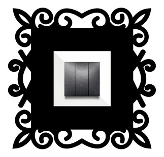 ARVDLDSNM1 - Desen Tasarımlı Dekoratif Priz Çerçevesi Süsü - Ahşap - Tekli - 5