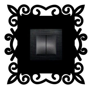 ARVDLDSNM1 - Desen Tasarımlı Dekoratif Priz Çerçevesi Süsü - Ahşap - Tekli - 8