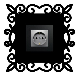 ARVDLDSNM1 - Desen Tasarımlı Dekoratif Priz Çerçevesi Süsü - Ahşap - Tekli - 9