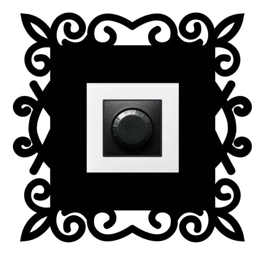 ARVDLDSNM1 - Desen Tasarımlı Dekoratif Priz Çerçevesi Süsü - Ahşap - Tekli - 12