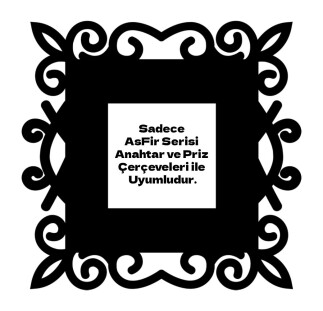 ARVDLDSNM1 - Desen Tasarımlı Dekoratif Priz Çerçevesi Süsü - Ahşap - Tekli - Arvehu Electric