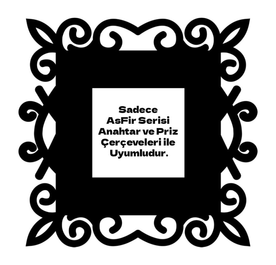 ARVDLDSNM1 - Desen Tasarımlı Dekoratif Priz Çerçevesi Süsü - Ahşap - Tekli - 1