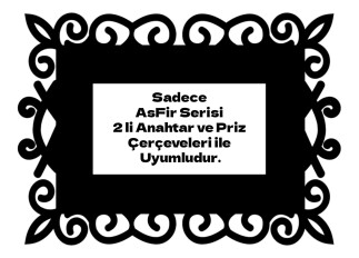 ARVDLDSNM2 - Desen Tasarımlı Dekoratif Priz Çerçevesi Süsü - Ahşap - İkili - Arvehu Electric
