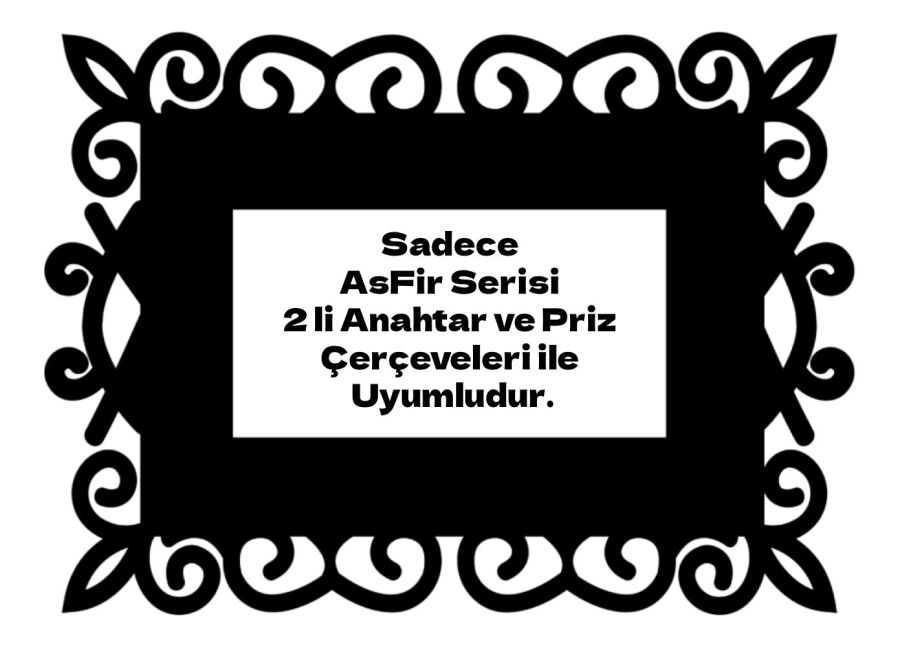 ARVDLDSNM2 - Desen Tasarımlı Dekoratif Priz Çerçevesi Süsü - Ahşap - İkili - 1