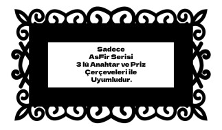 ARVDLDSNM3 - Desen Tasarımlı Dekoratif Priz Çerçevesi Süsü - Ahşap - Üçlü - Arvehu Electric