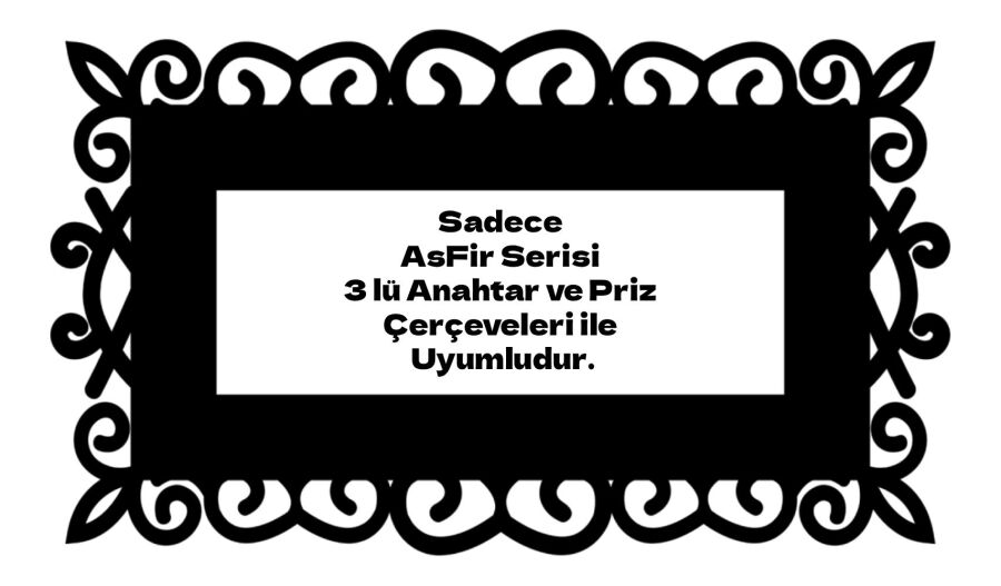 ARVDLDSNM3 - Desen Tasarımlı Dekoratif Priz Çerçevesi Süsü - Ahşap - Üçlü - 1