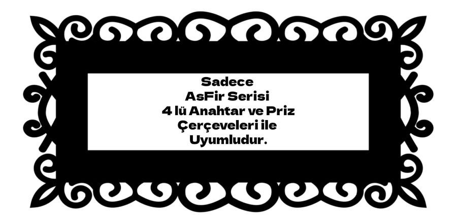 ARVDLDSNM4 - Desen Tasarımlı Dekoratif Priz Çerçevesi Süsü - Ahşap - Dörtlü - 1
