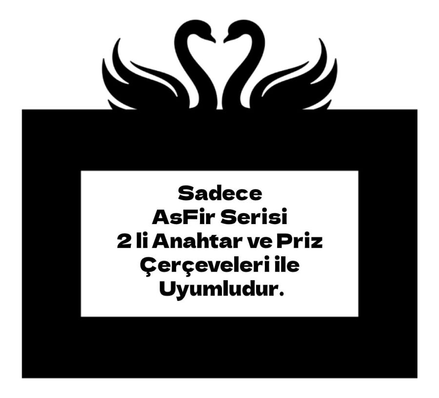 ARVDLKUGM2 - Kuğu Tasarımlı Dekoratif Priz Çerçevesi Süsü - Ahşap - İkili - 1