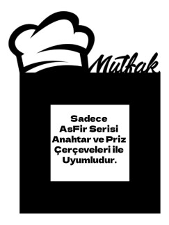 ARVDLMTFM1 - Mutfak Tasarımlı Dekoratif Priz Çerçevesi Süsü - Ahşap - Tekli - Arvehu Electric
