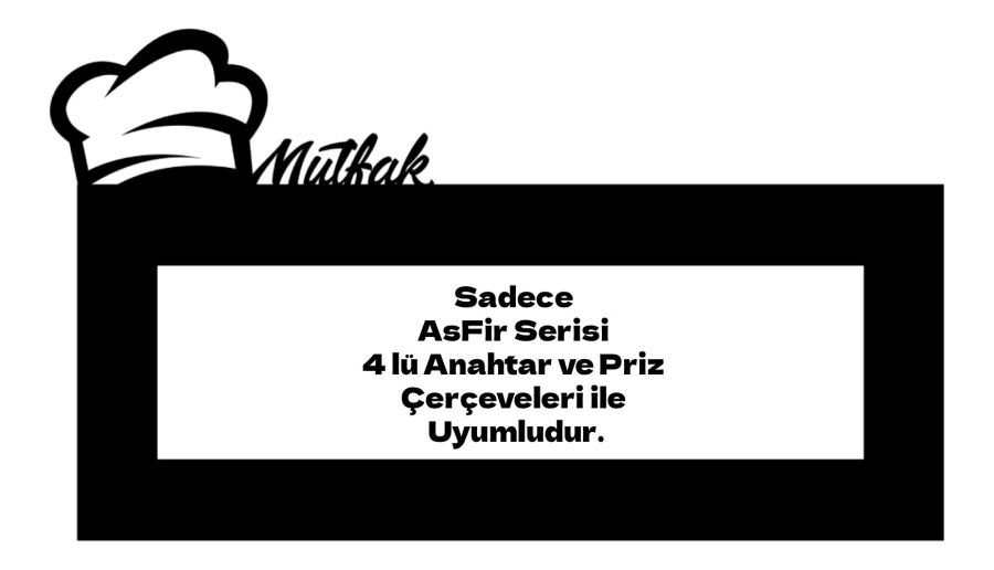 ARVDLMTFM4 - Mutfak Tasarımlı Dekoratif Priz Çerçevesi Süsü - Ahşap - Dörtlü - 1