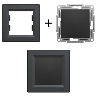 EPH0100171-1 Schneider Asfora EM Plus Anahtar – Antrasit - Çerçeveli - Schneider Electric