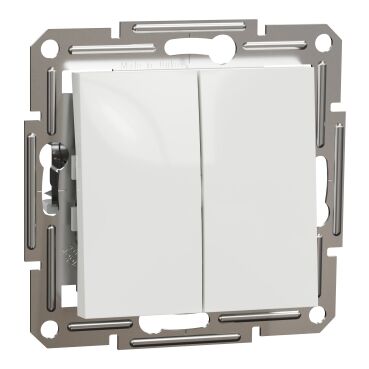 EPH0670121 Schneider Asfora - İkili Vavien Anahtar, Yaylı Bağlantı, Beyaz - 1