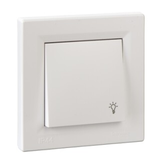 EPH0900221 Schneider Asfora IP44 Işıklı Buton – Beyaz - 1