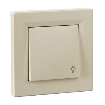 EPH0900223 Schneider Asfora IP44 Işıklı Buton – Krem - 1