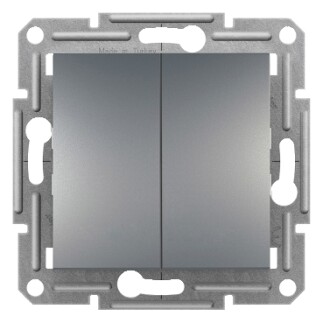 EPH1100362 Schneider Asfora Çiftli Buton – Çelik - 1