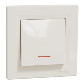 EPH1400123 Schneider Asfora - Tek Kutuplu Anahtar, Vidalı Bağlantı, Krem - 1