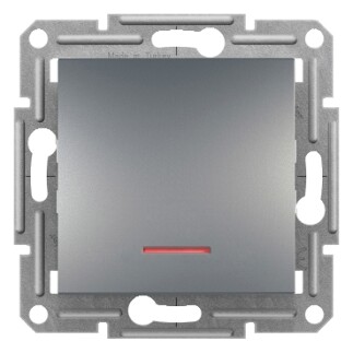 EPH1600162 Schneider Asfora Işıklı Buton – Çelik - 1
