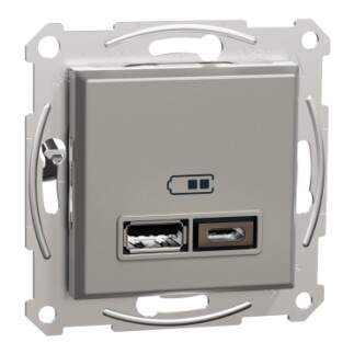 EPH2700369 Schneider Asfora İkili USB Priz Type A+C, 2.4A – Bronz - 1