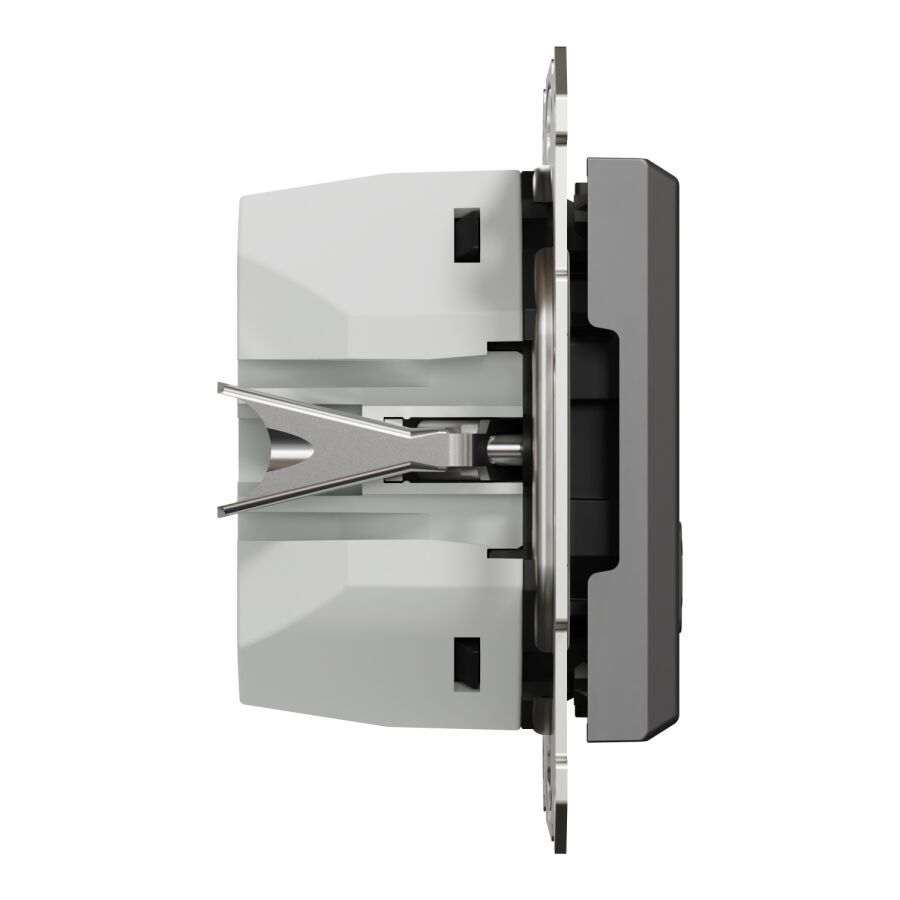 EPH2700471 - Schneider Asfora - İkili USB Hızlı Şarj Prizi Type A+C 3A, 45W - Antrasit - 5