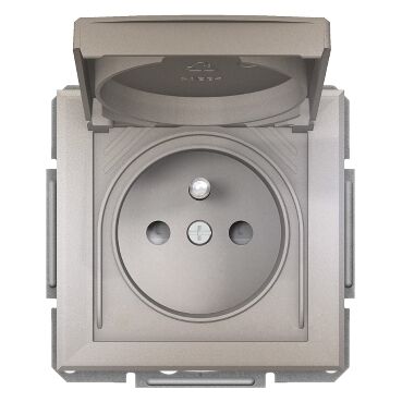 EPH2800669 Schneider Asfora Topraklı Priz, 16A – Bronz (Kapaklı, IP44) - 1