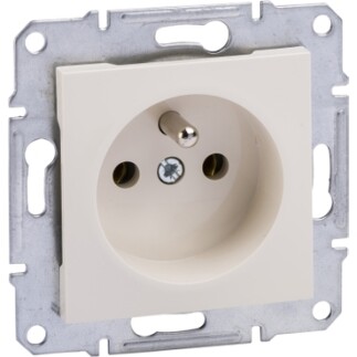EPH2800723 Schneider Asfora Tekli Priz, 2P+PE – Krem - 1