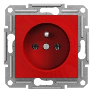 EPH2870442 Schneider Asfora – UPS Priz, 16A, IP44 Çerçevesiz – Kırmızı - 1