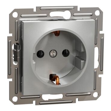 EPH2900161 Schneider Asfora – Topraklı Priz, 16A – Alüminyum - 1