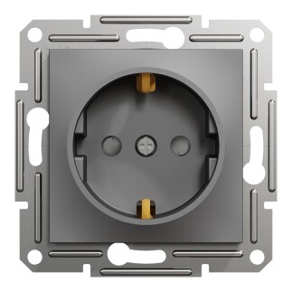 EPH2900271 Schneider Asfora – Çocuk Korumalı Topraklı Priz, 16A – Antrasit - Schneider Electric (1)
