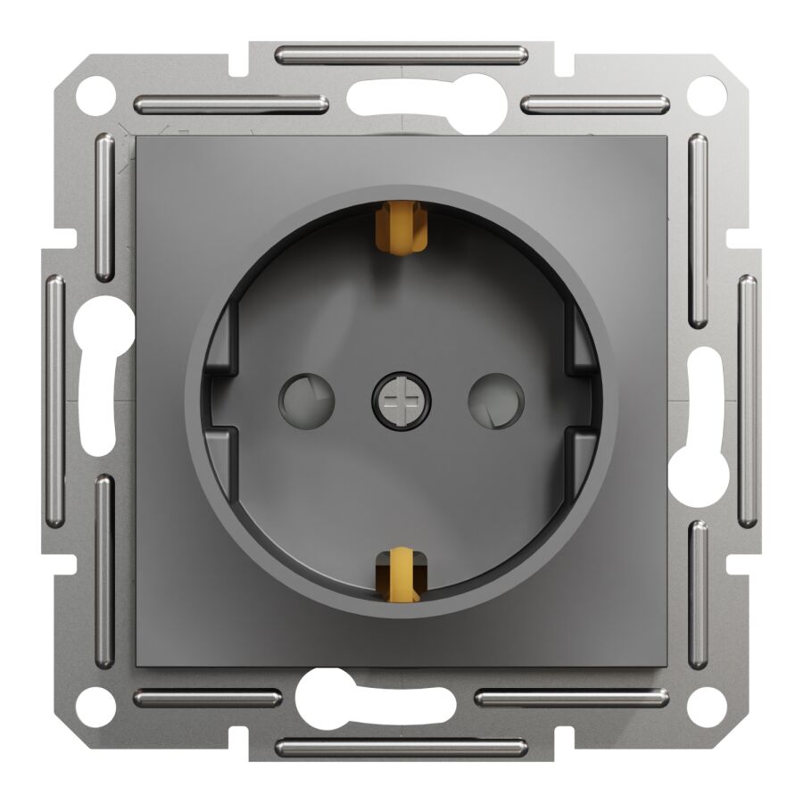 EPH2900271 Schneider Asfora – Çocuk Korumalı Topraklı Priz, 16A – Antrasit - 2