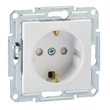 EPH2900821 Schneider Asfora – UPS Priz, 16A, Çocuk Korumalı – Alüminyum - 1