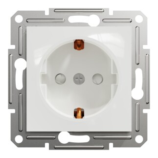 EPH2970221 Schneider Asfora – Topraklı Priz, 16A, Çocuk Korumalı – Beyaz - Schneider Electric (1)