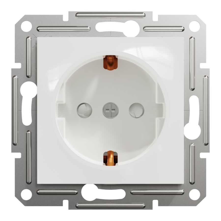 EPH2970221 Schneider Asfora – Topraklı Priz, 16A, Çocuk Korumalı – Beyaz - 2