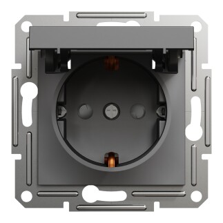 EPH3100171 Schneider Asfora Kapaklı Topraklı Priz – Antrasit - Schneider Electric (1)