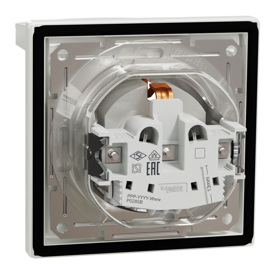 EPH3100321 Schneider Asfora IP44 Kapaklı ve Çocuk Korumalı Topraklı Priz – Beyaz - 7