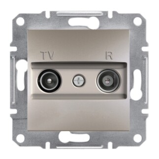 EPH3300269 Schneider Asfora – Geçişli TV/R Prizi, 4dB – Bronz - 1