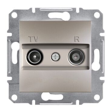 EPH3300269 Schneider Asfora – Geçişli TV/R Prizi, 4dB – Bronz - 1
