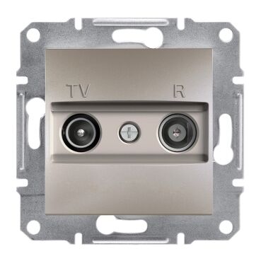 EPH3300369 Schneider Asfora – Geçişli TV/R Prizi, 8dB – Bronz - 1