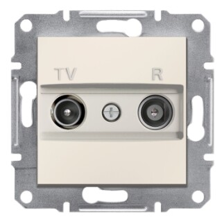 EPH3300723 Schneider Asfora – Sonlu TV/R Prizi, 1dB – Krem - 1