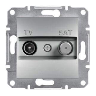 EPH3400261 Schneider Asfora Geçişli TV/SAT Prizi, 4dB – Alüminyum - 1