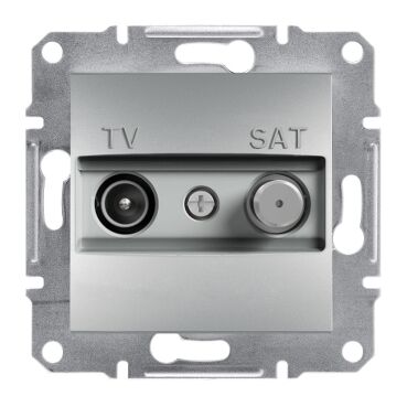EPH3400261 Schneider Asfora Geçişli TV/SAT Prizi, 4dB – Alüminyum - 1